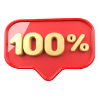 icône numéro 100% de promotion png