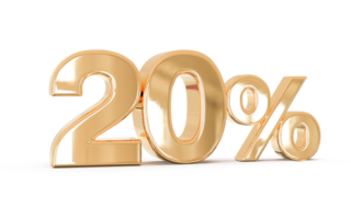 sale number 20 percent 3d png