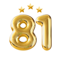 81 years anniversary number png