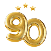 90 years anniversary number png