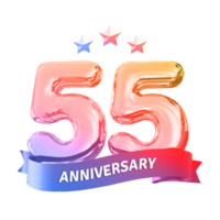 55 anni anniversario numero png