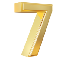 golden number 7 png