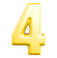 golden number 4 png