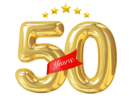 50 anos de aniversário dourado png