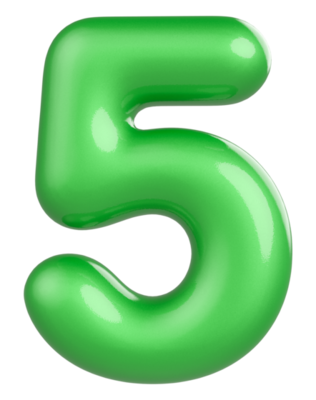 Number 5 PNGs for Free Download