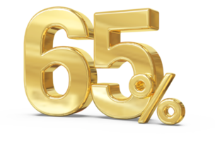 promozione 65 numero per cento 3d png