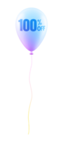 100 number percent balloon png