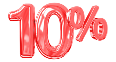 sale number percent 3d png