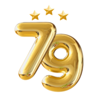 79 anni anniversario numero png