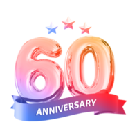 60 years anniversary number png