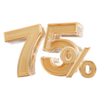 promotion 75 number percent png