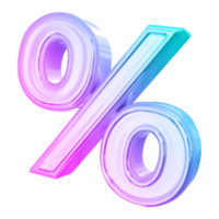 symbol percent 3d gradient png