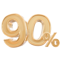 numéro de promotion 90 pour cent 3d png