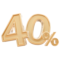 promotion 40 number percent png