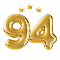 94 years anniversary number png
