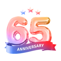 65 years anniversary number png