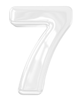 3d silver number 7 png
