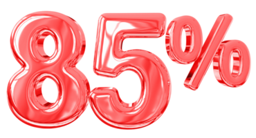 promozione numero 85 per cento 3d png