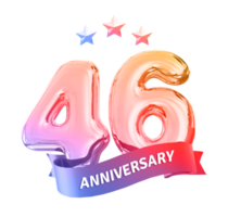 46 anni anniversario numero png