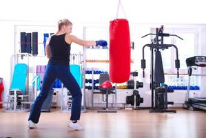 Female boxer view photo