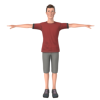 Young tall boy 3d modelling png