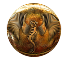 dragon d'or à l'intérieur d'une boule dorée brillante png