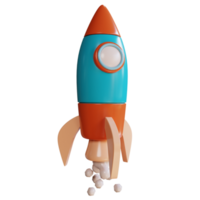 3D Icon Business Rocket Launching Startup for Website, Landing Page, Banner, Marketing Source png