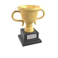 representación de ilustración 3d de trofeo png