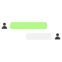blank bubble chat for template design png