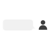 blank bubble chat for template desig png