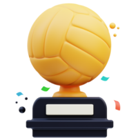 volleybal kampioenschap kop 3d illustratie, 3d renderen png