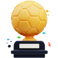 Amerikaans voetbal kampioenschap kop 3d illustratie, 3d renderen png