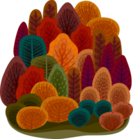 paisaje de otoño ilustración aislada. png
