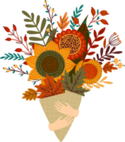 Autumn bouquet. Illustration. png