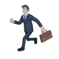 Business character illustration 3d rendering png