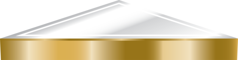 luxury gold triangle podium display png