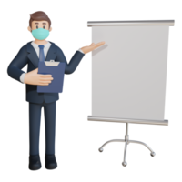 Business character illustration 3d rendering png