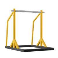 pull up bar gym fitness equipment 3d icon illustration png