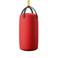 boxing punching bag gym equipment 3d icon illustration png