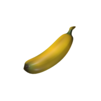 3D Render Banana Perspective View