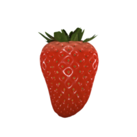 3D Render Strawberry Front View png