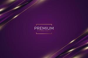 Luxury Purple and Gold Background with Golden Lines and Paper Cut Style. Premium Purple and Gold Background for Award, Nomination, Ceremony, Formal Invitation or Certificate Design vector