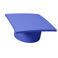 Blue graduation hat 3d education schools png