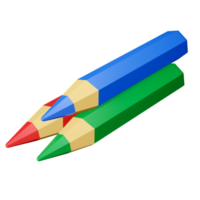 Colored pencils 3d education schools