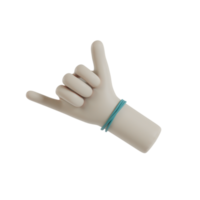 3D isolierte Handbewegungen mit Armbändern png
