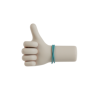 Movimientos de manos aislados en 3D con pulseras png