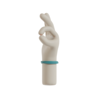 3D Isolated Hand Movements Wearing Bracelets png