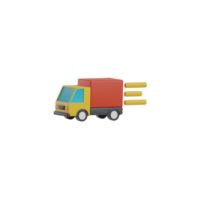 3d geïsoleerd levering vrachtauto icoon png
