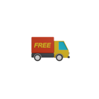 3D Isolated Delivery Truck Icon png