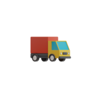 3d geïsoleerd levering vrachtauto icoon png